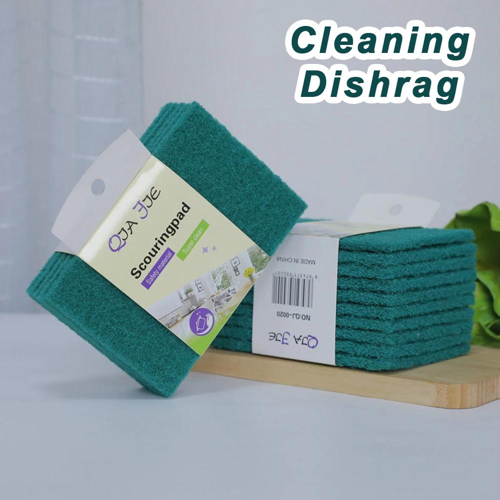 10/20Pcs Scrub Pads Household Kitchen Oil Removal Dishwashing Pot Pads Scratch Free Multipurpose Reusable Cleaning Dishrag