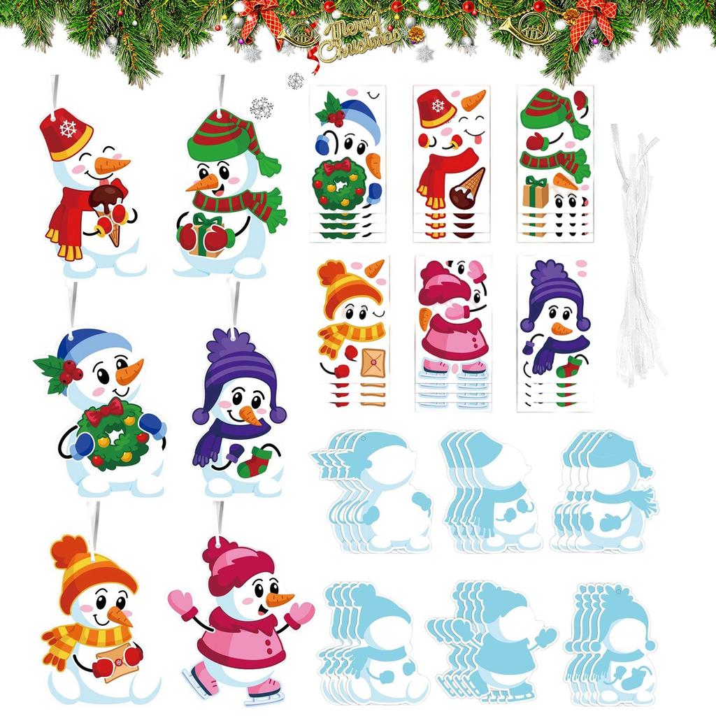 Christmas Crafts For Kids 2D Decorations With Stickers Make Christmas Ornaments For Kids Adults Tree Holiday Classroom Class