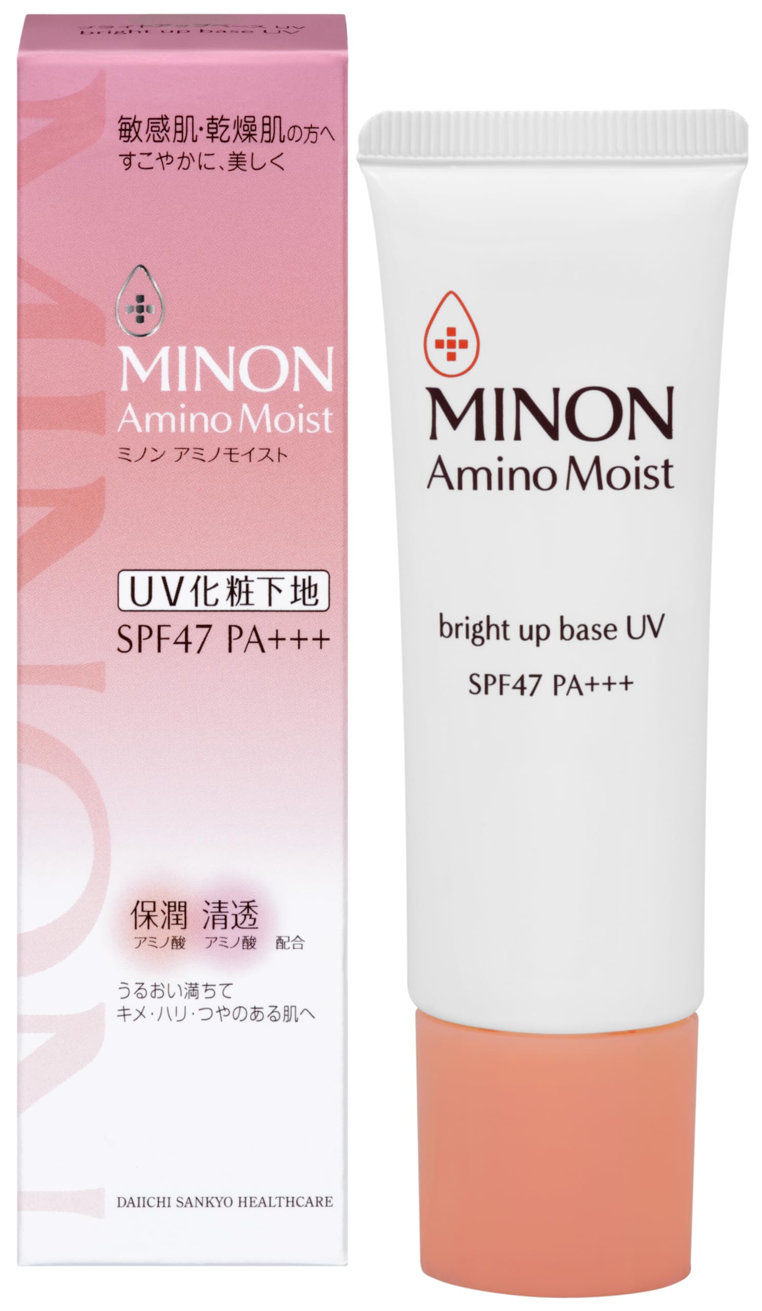 

Minon Amino Moist Bright Up Base UV 25г сухой УФ макияж увлажняющий [Чувствительная кожа, кожа] база, бежевый