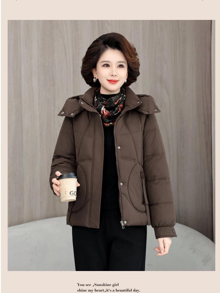 Removable Hat Warm Short Thickened Hooded Cotton Jacket