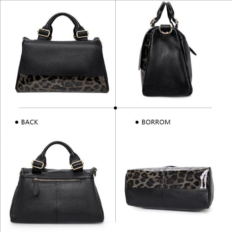Geantă din piele de capacitate mare Geantă pentru femei Geantă de mână cu imprimeu leopard în stil străin Geanta mare pentru femei Geantă pentru femei din piele moale