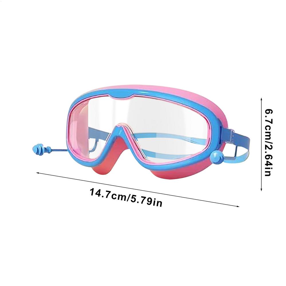Kids Swimming Goggles Anti-UV No Leaking Pool Eyewear for Boys and Girls Anti-fog No Nose Bridge Design Swimming Eyeglasses