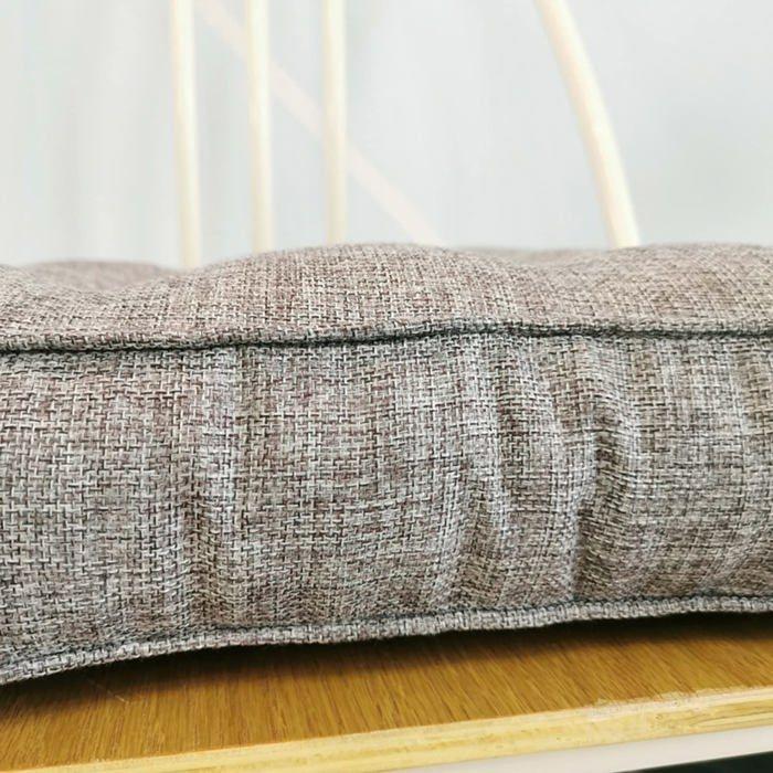 Coussin de chaise de jardin - AIMOONSA - 40 x 40 x 10 cm - Coton - 10 cm épaisseur - Gris