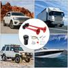 12V 150dB Super Loud Dual Trumpet Air Horn with Compressor - Red Musical Sound for Trucks, Lorry, Trains, Boats, Cars, Van & Ship