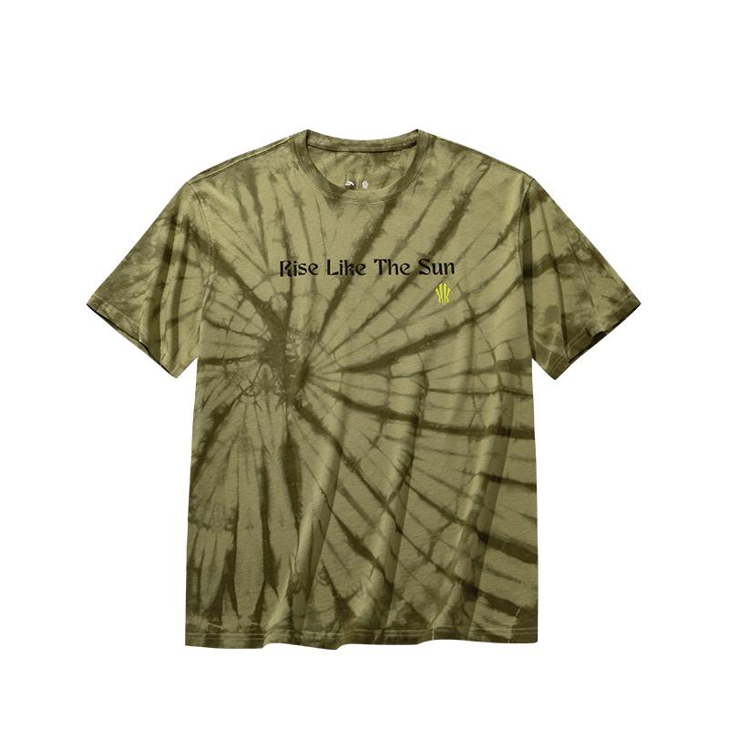 Anta Kyrie Basketball Series All-Over Print Fashionable Short Sleeve T-Shirt Unisex Tops Xuan-Yang-Green 172621114-2 S