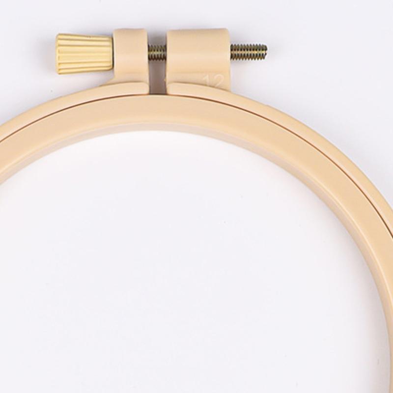 10Pcs Adjustable Embroidery Hoop Set Round Plastic Stitching Sewing Needlework Fabric Craft Project
