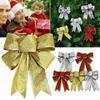 10X Large Bows Christmas Tree Bowknot Ornaments Party Gift for for XMAS Wreath