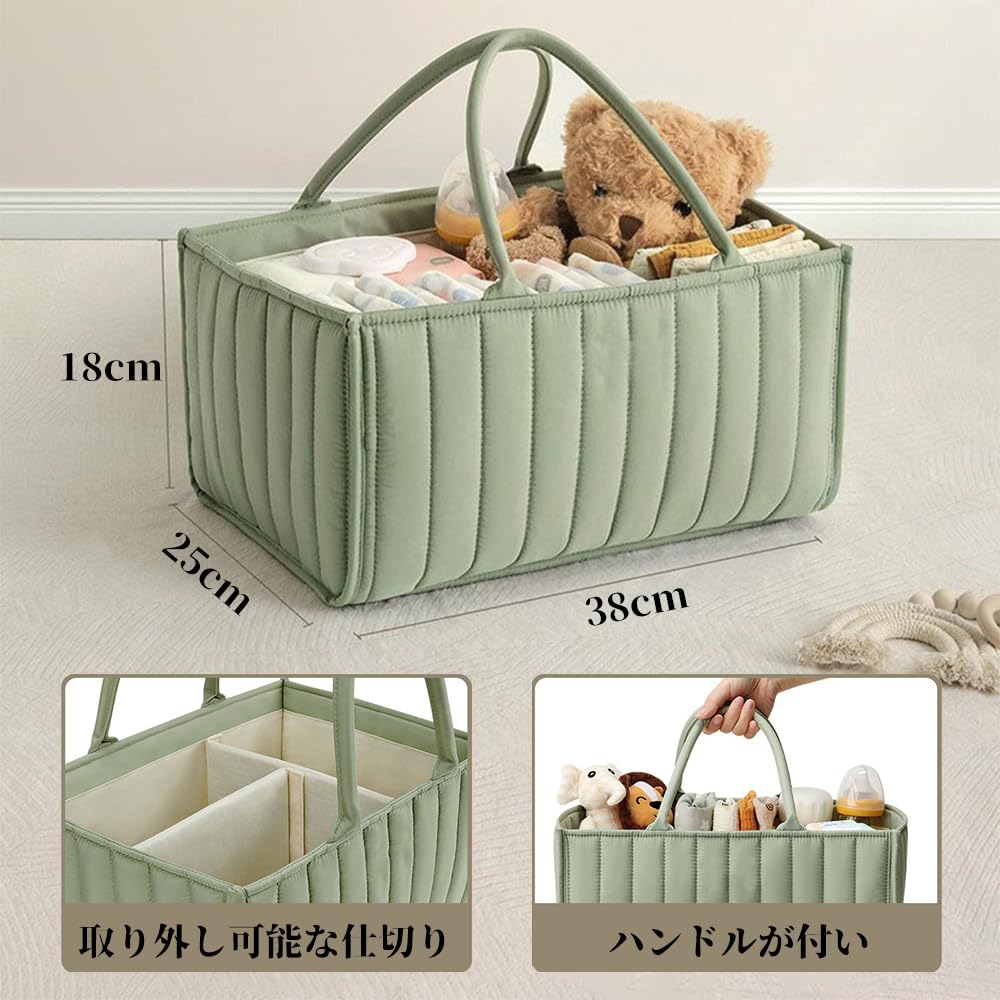 Large Capacity Diaper Storage Portable Diaper Storage Case for and Baby Small and Green Bag, Multi-Functional, Moms, Babies, Newborns, Supplies,