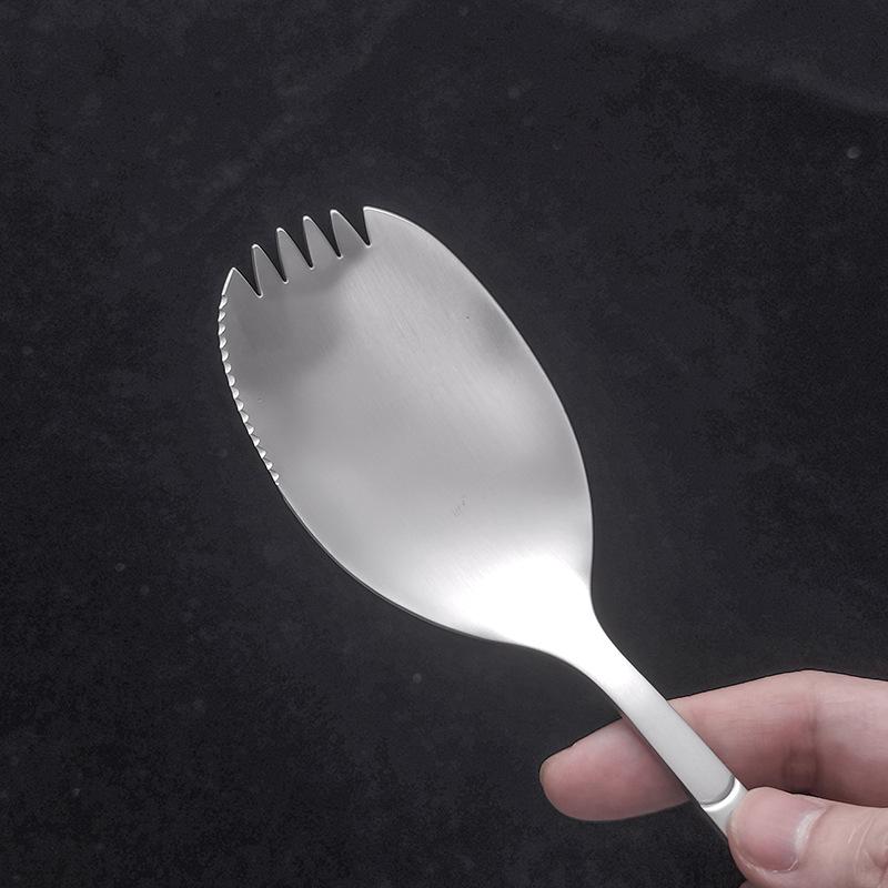 Stainless Steel 304 Integrated Spoon Fork Shared Spoon Fork  Dining Spoon  Vegetable Spoon  Fish Spoon, Salad Fork Spoon