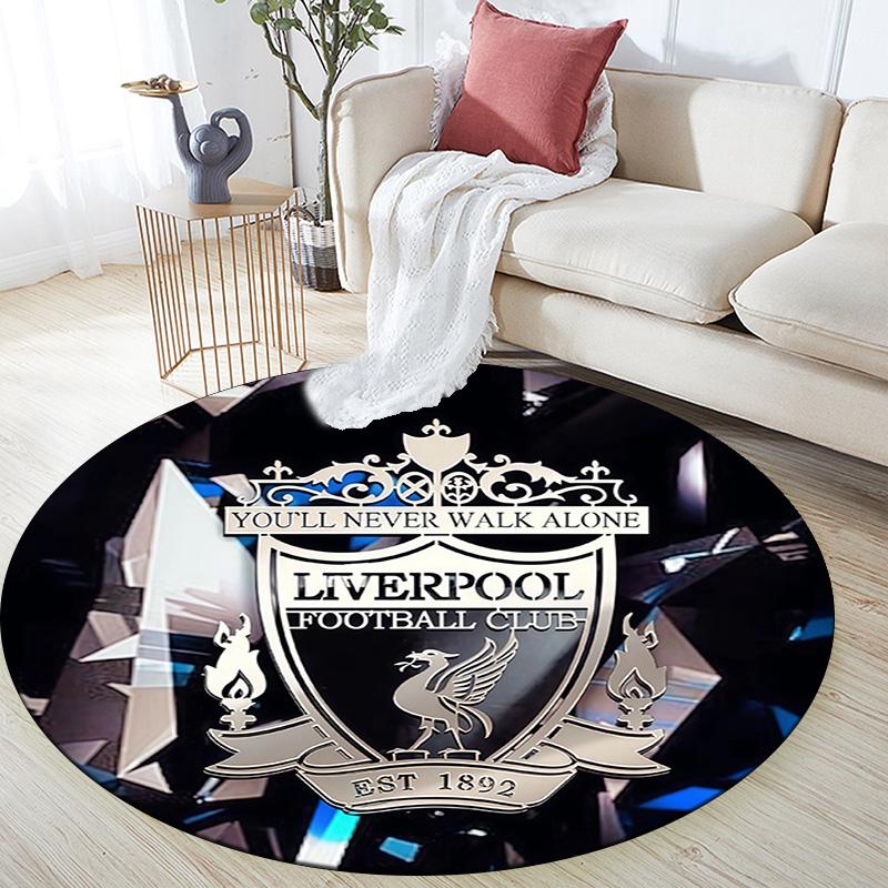 Liverpool Football Club3 Round Area Rug,Carpet Rug for Living Room Bedroom Sofa Playroom Decor,Non-slip Floor Mat