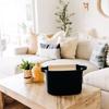 Laundry Basket Woven Cotton Storage Organizing Bin with  Handles for Desk Organization, Small Basket for Keys Makeups Toys