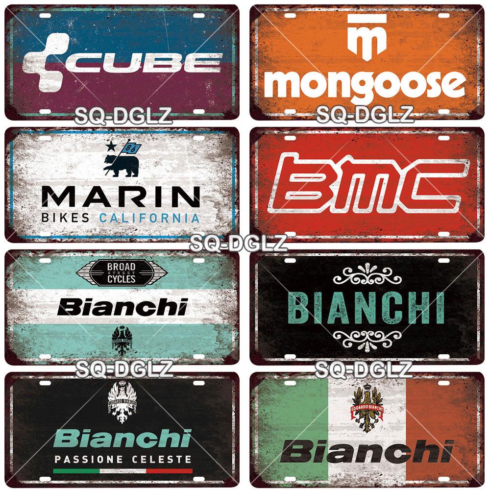 [SQ-DGLZ] Vintage Bike Bicycle Metal Sign Tin Sign Licenses Plate Decor Plaque Metal Vintage Bar Pub Club Home Wall Decoration