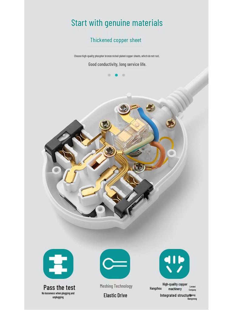 Multi-Socket Power Strip Extension Cord with Switch