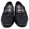 Salvatore Ferragamo Black Leather Gancini Loafers