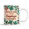 Mug - Christmas - Male Employee - Beige - Ceramic - 325 Ml