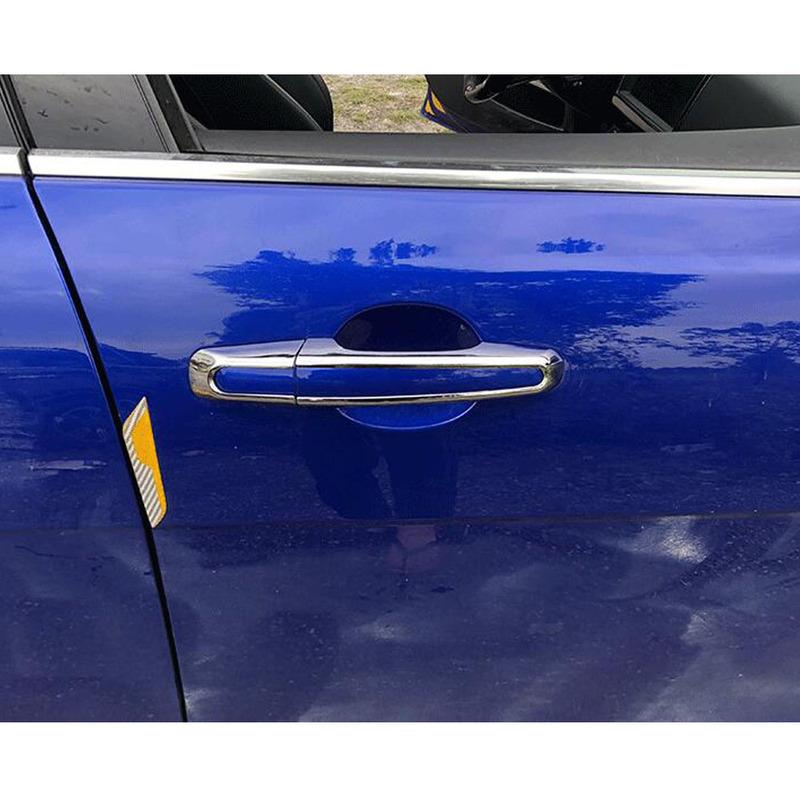 For Jaguar F-PACE FPace 2016 2017 2018   Car Styling Cover Detector Inner Stick Frame Trim ABS Door Handle 8pcs