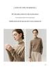 Women's 100% Cashmere Ribbed Half-Turtleneck Sweater - Autumn/Winter Base Layer, Loose & Warm