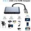 USB C to 4K HDMI Multiport Adapter, USB C Hub with 4K HDMI USB 3.0 100W PD Charging for Mac, Type-C Digital AV Multiport Adapter Converter for