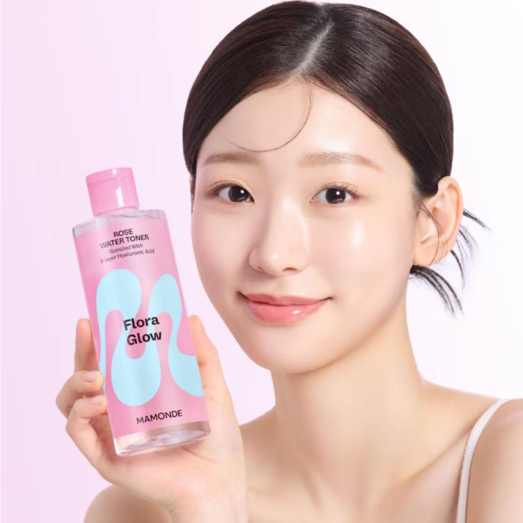 Mamonde Flora Glow Rose Water Toner 500ml +50ml x2