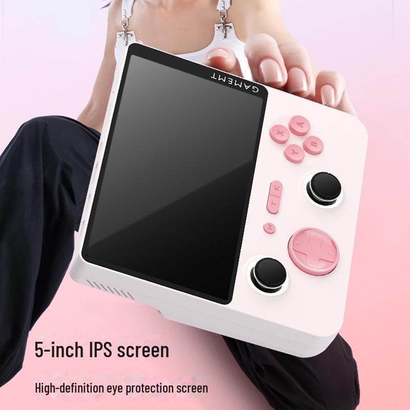 E5Plus Open Source Duales System 5-Zoll Handheld-Spielkonsole mit WiFi & Bluetooth für Android/PSP-Spiele