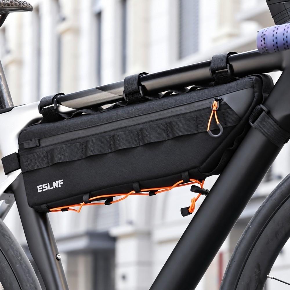 Polyester Bike Frame Bag 2.6L Bike Triangle Bag Durable Bike Storage Bag  Road Biking