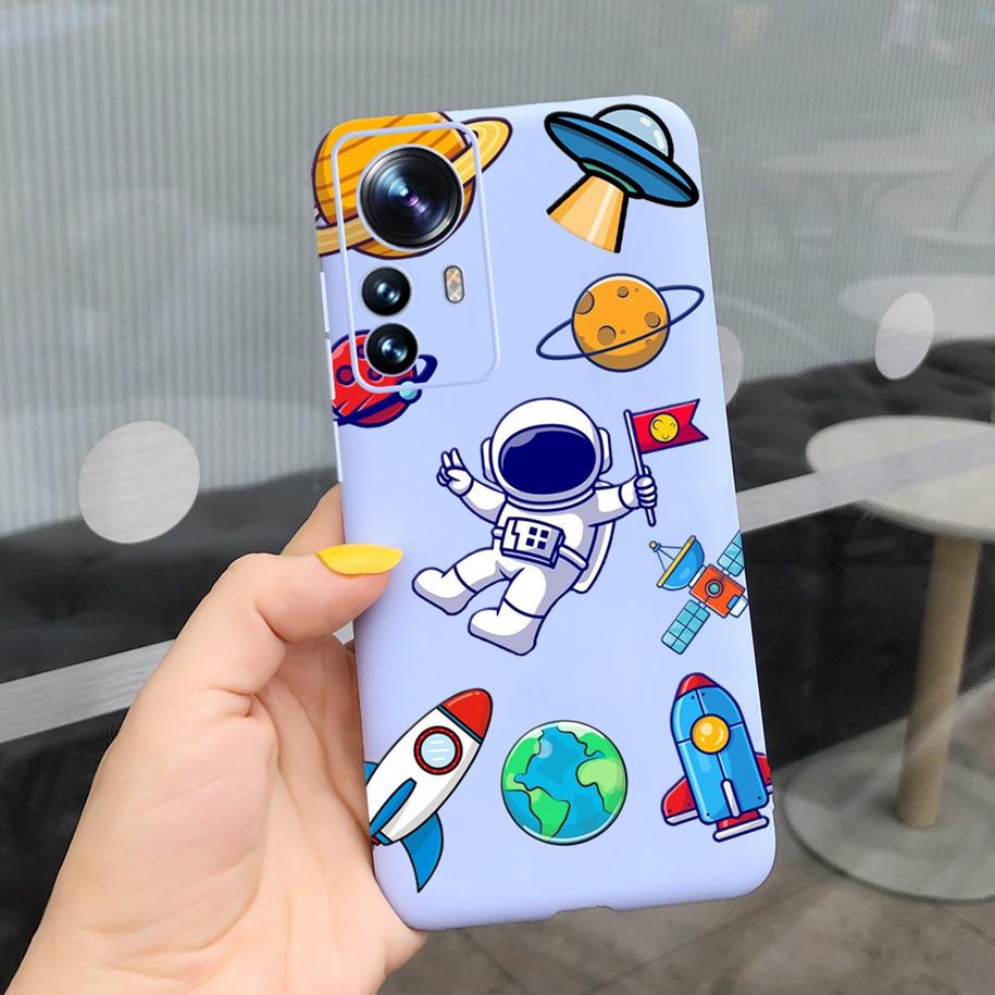 For Xiaomi 12 Pro 5G Case Cute Cartoon Painted Matte Cover For Xiaomi Mi 12 Pro 5G Global Funda on Xiomi 12 Pro Mi12 12X 5G Capa