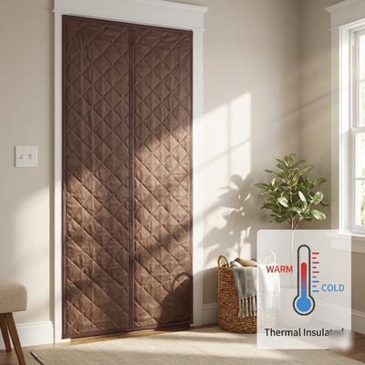 Magnetic Thermal Insulated Door Curtain for Winter Summer Door Cover Hands Free Waterproof Energy Saving Privacy Screen