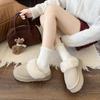 Thick-soled Wool Integrated Slippers Outer Slippers 2025 New Autumn and Winter Bag Head Fluffy Slippers Piled Cotton Slippers