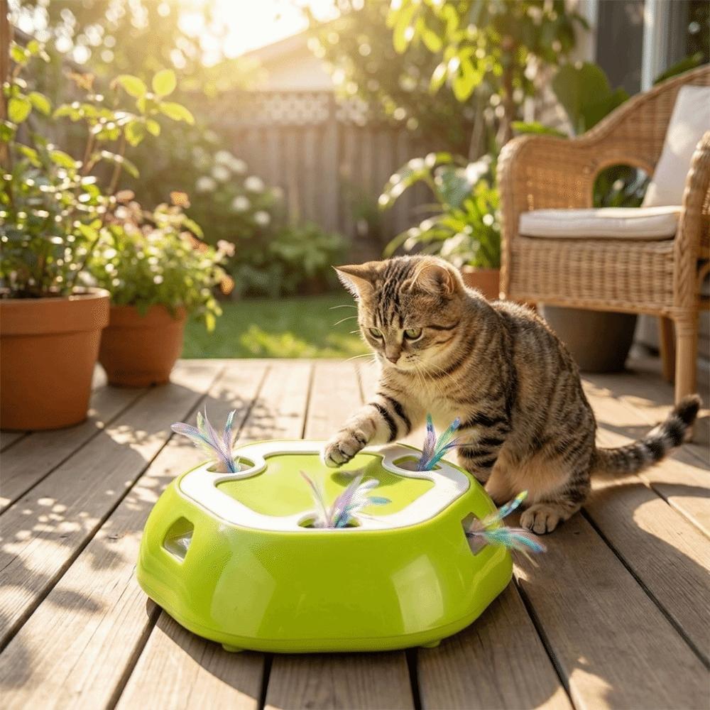 Intelligentes elektrisches Teleskop-Scheiben-Katzen-Spielzeug Entleert Körperliche Energie