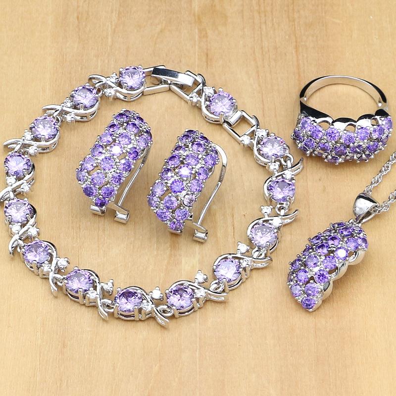 Buy Silver Color Jewelry Sets Natural 