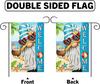 Welcome Summer Gnomes Garden Flag 12x18 Double Sided Vertical Outdoor Flag for Farmhouse Decoration Yard Lawn Garden Banner