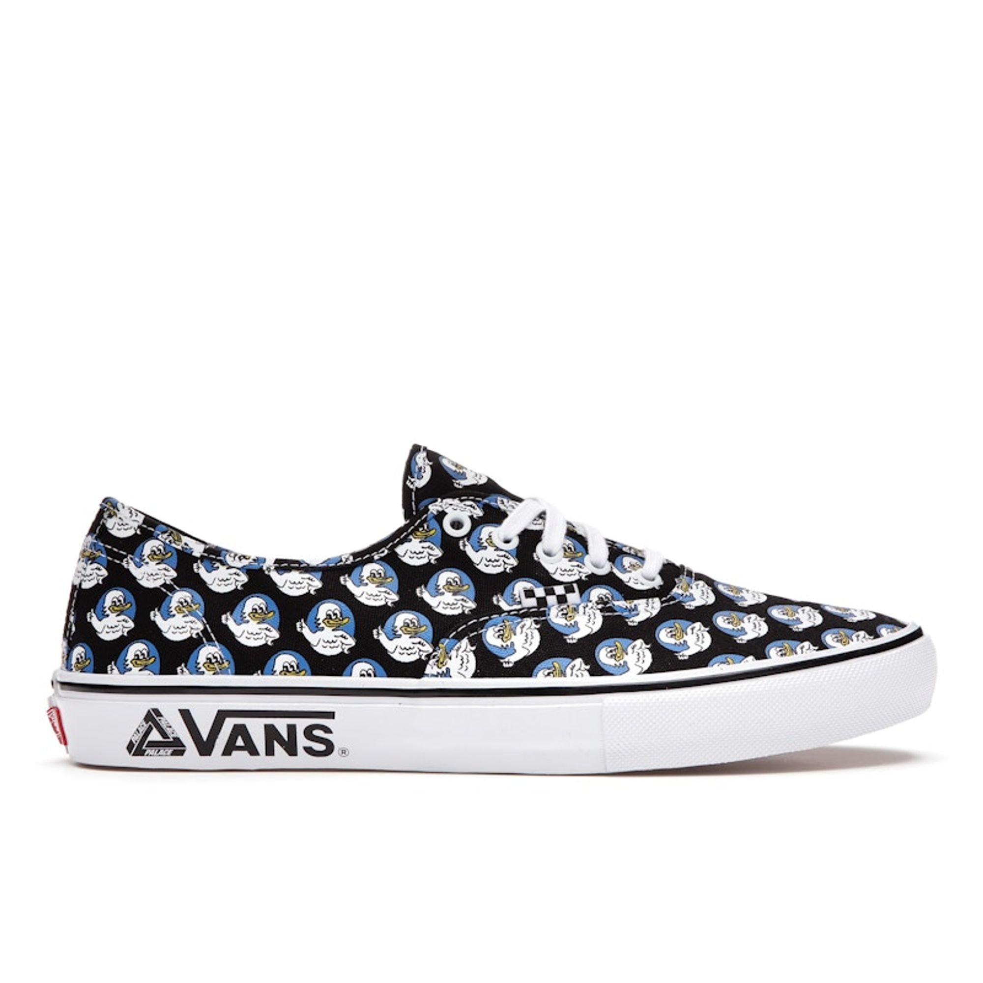 

Черные кроссовки унисекс Vans Skate Authentic Palace Jeremy the Duck White Royal VN0A4BWN6VI 44.5