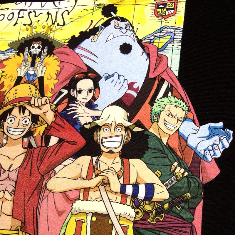 EVERSOUL ONE PIECE Short Straw Hat Character Anime Movie Size L T-Shirt, Sleeve, Pirates, Luffy, Chopper, Sanji, Zoro, Nami, Merchandise, Tee, Men's,