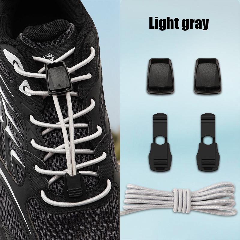 Buckle for Kids & Adults Elastic Laces for Sneakers No-Tie Shoe Lace Fastener Press Spring Lock Shoelace Running Shoes Fix Clips