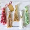 50pcs Vintage Natural Jute Rope Twisted Cord DIY Craft Cotton String DIY Sewing Wedding Decoration Gift Tag Packaging Rope
