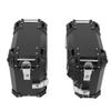 Pair of Motorcycle Side Case 35L Water Resistant Aluminum Alloy with Safety Lock and Handle Side Lug