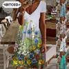 Fashion Summer Spring Short Sleeve V-Neck Casual Dresses