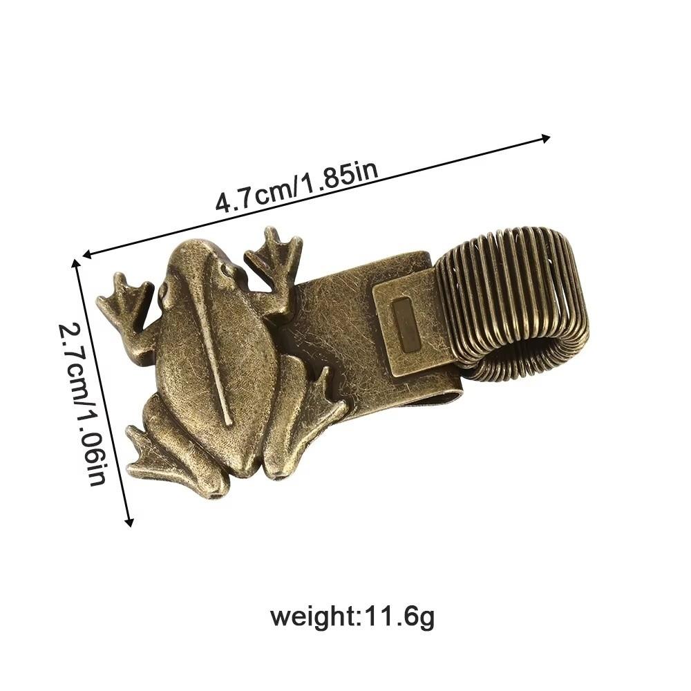 Spring Loaded Metal Pen Holder Animal Theme Bookmark Clip Vintage Frog Pen Clip  School Supplies