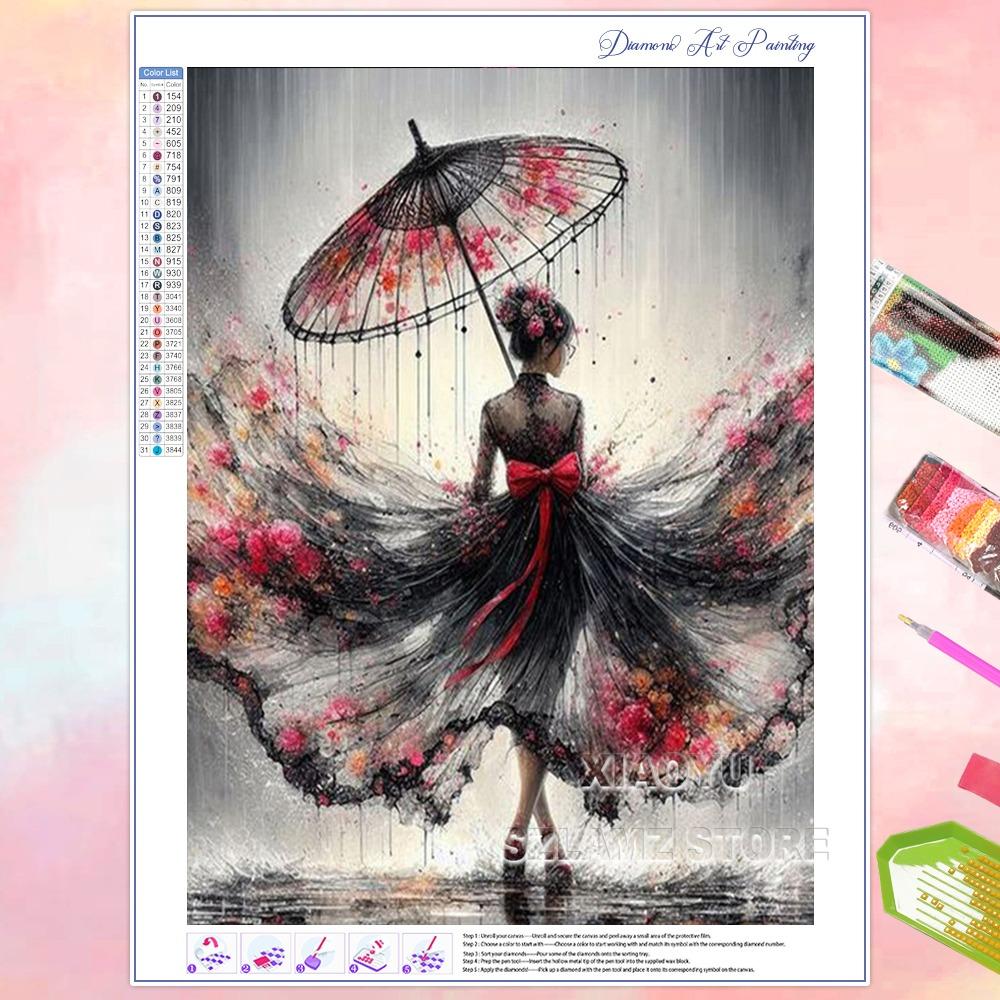 5D DIY Diamond Painting Dancing Beautiful Girl Full Square/Round Diamond Mosaic Embroidery Home Decor Handmade Gifts