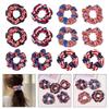 12 Pcs Hair Scrunchies for Women Girls Hair Bobbles American Flag Hair Ties Ponytail Holders Patriotic Elastic Hair Band