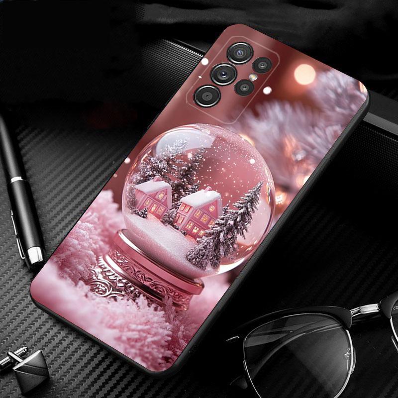 Phone Case For Samsung Galaxy S25 S24 S23 S22 S21 Ultra S24 S23 S22 S21 S25 Plus S24 S25 FE Christmas Ball Tree