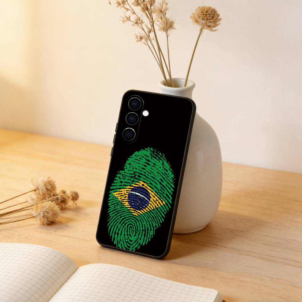 Brazil Brazilian Flag Phone Case For Samsung Galaxy A73,A72,A71,A70,A53,A52,A51,Others Soft Black Cover