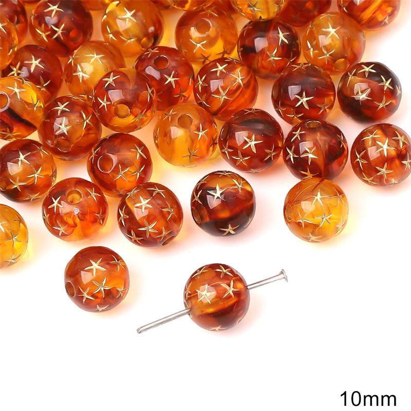 Retro Bursztynowe Złoto Barokowe Akrylowe Koraliki do DIY Tworzenia Biżuterii