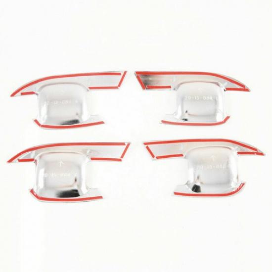 Chrome 4X Exterior Door Handle Bowl Cover Trim For Ford Explorer 2020 2021 2022