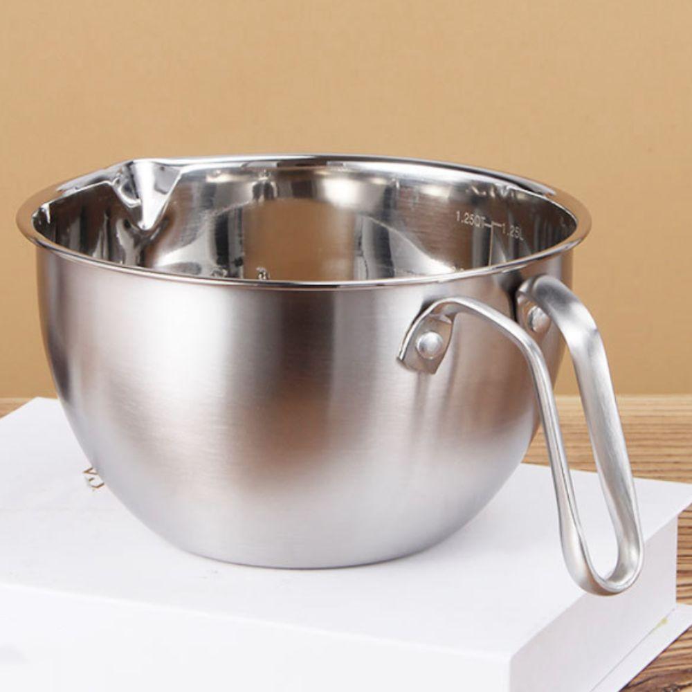 Juego de Olla de Doble Caldera de Acero Inoxidable 304 con Escala Olla para Calentar Mantequilla Baño María