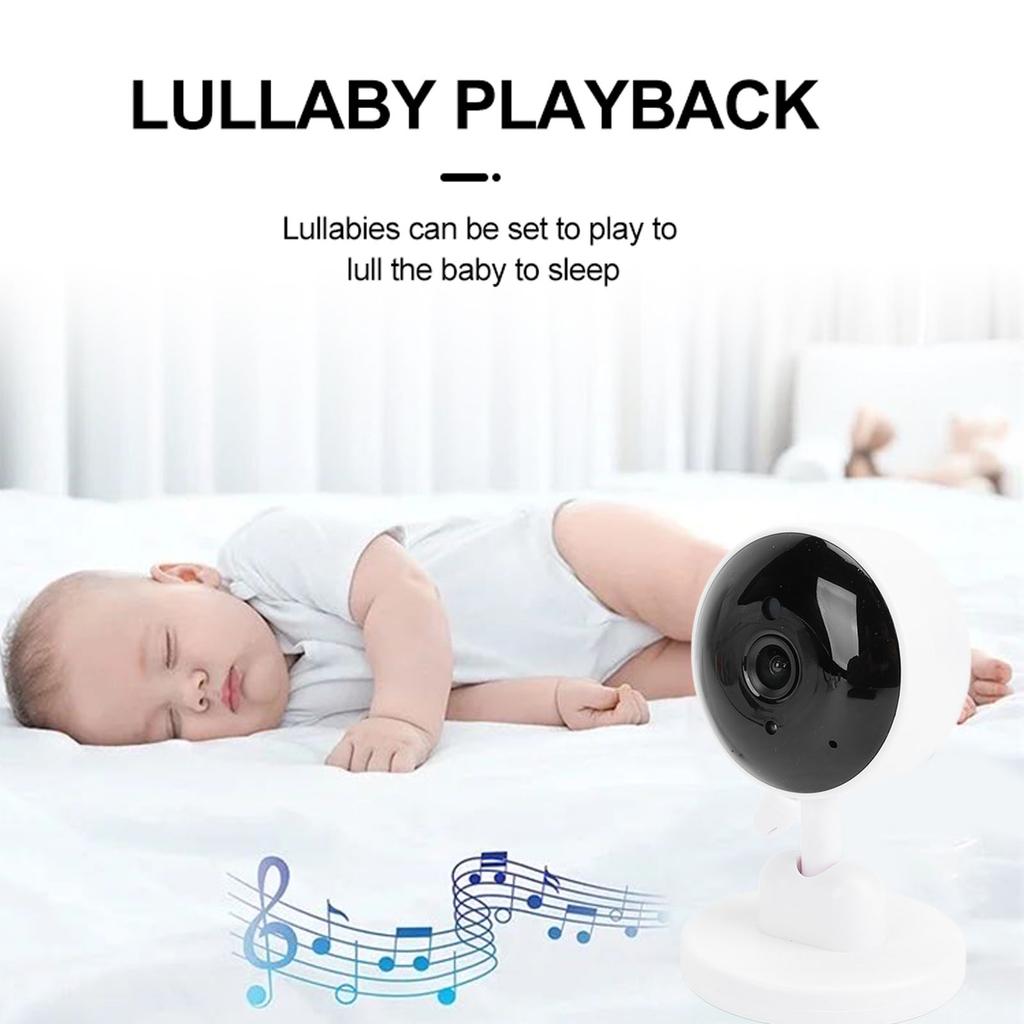 Indoor Security Camera Toddler Breathing Sound Detection 2.8 Inch LCD Display 2 Way Talk Pet Camera for Home