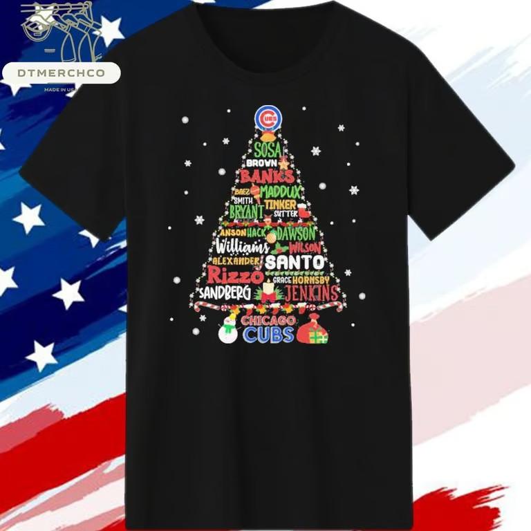 Cubs Tree Merry Christmas T-Shirt Unisex T-Shirt XL
