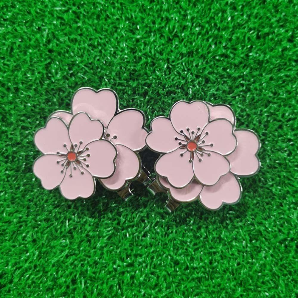 Golf Training Aids Golf Putting Alignment Pink Flower Golf Hat Clip Hat Marker Ball Position Mark