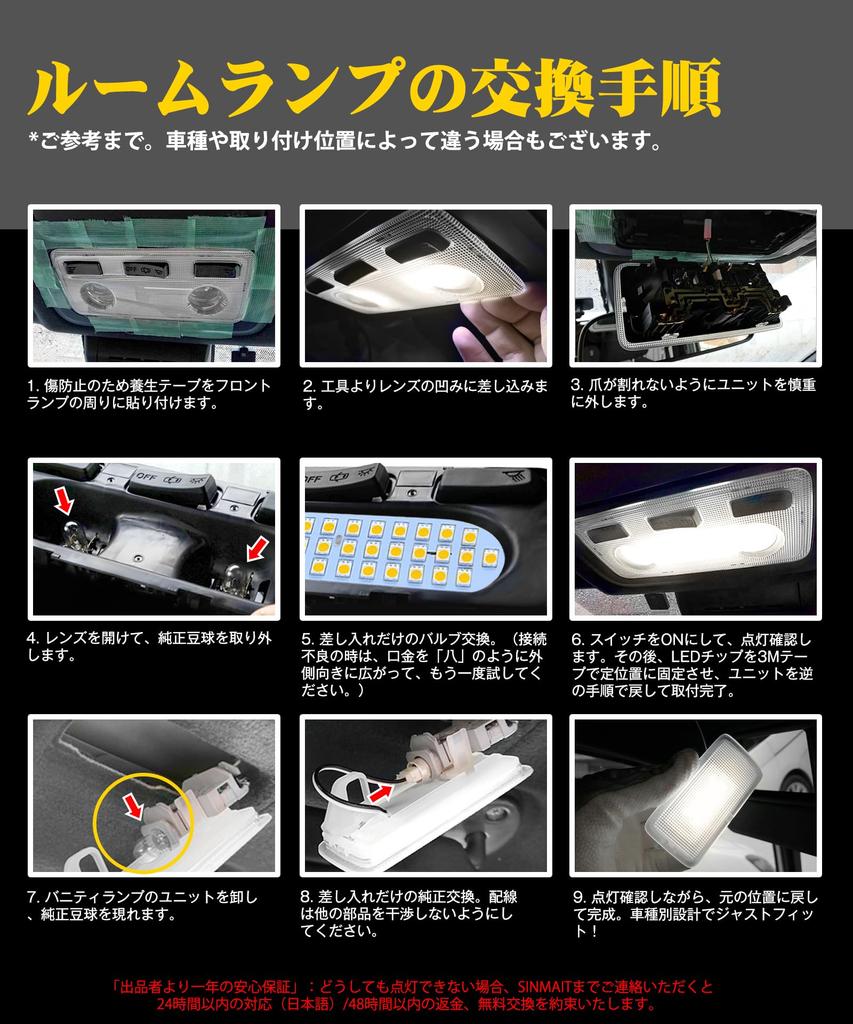 SINMAIT LED Room Lamp for Toyota Voxy ZWR80 Interior Light 4500K OEM Color Temperature Sunlight Custom Designed Parts LED Room Lamp Interior Parts for