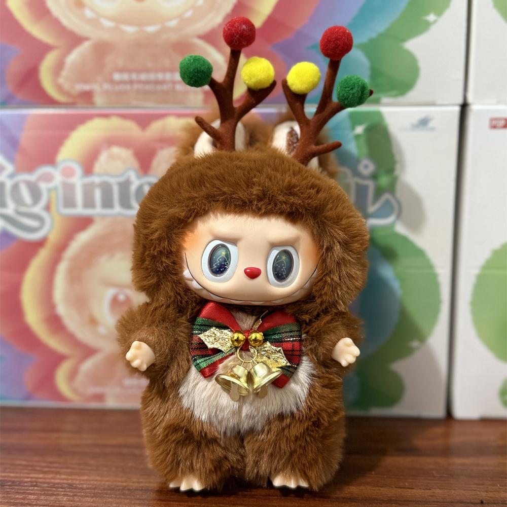 Christmas Elk La Bu Doll Zimomo 2 Monster Vinyl Face Doll Children'S Toy Festival Birthday Christmas Gift Desk Collection Decoration